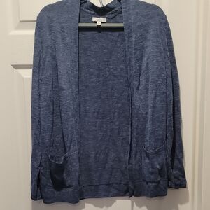 Croft & Barrow Women's Heathered Blue Cardigan